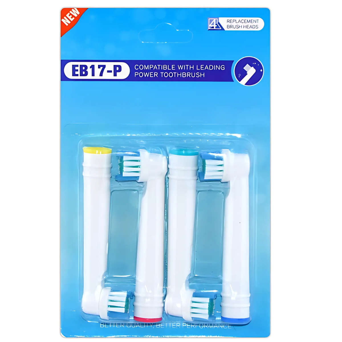 Sada 8 Kompatibilných Hlavíc Pre Elektrické Kefky Braun Oral-B – EB17-P Biele & Čierne