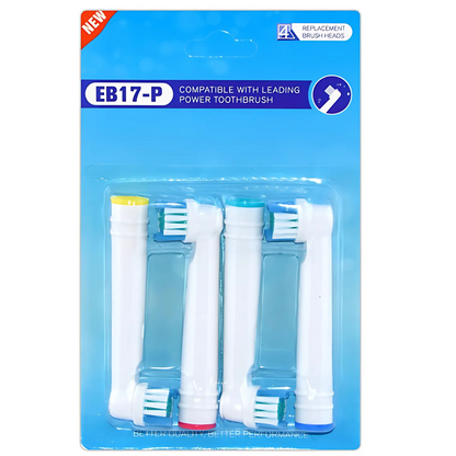 Sada 8 Kompatibilných Hlavíc Pre Elektrické Kefky Braun Oral-B – EB17-P Biele & Čierne