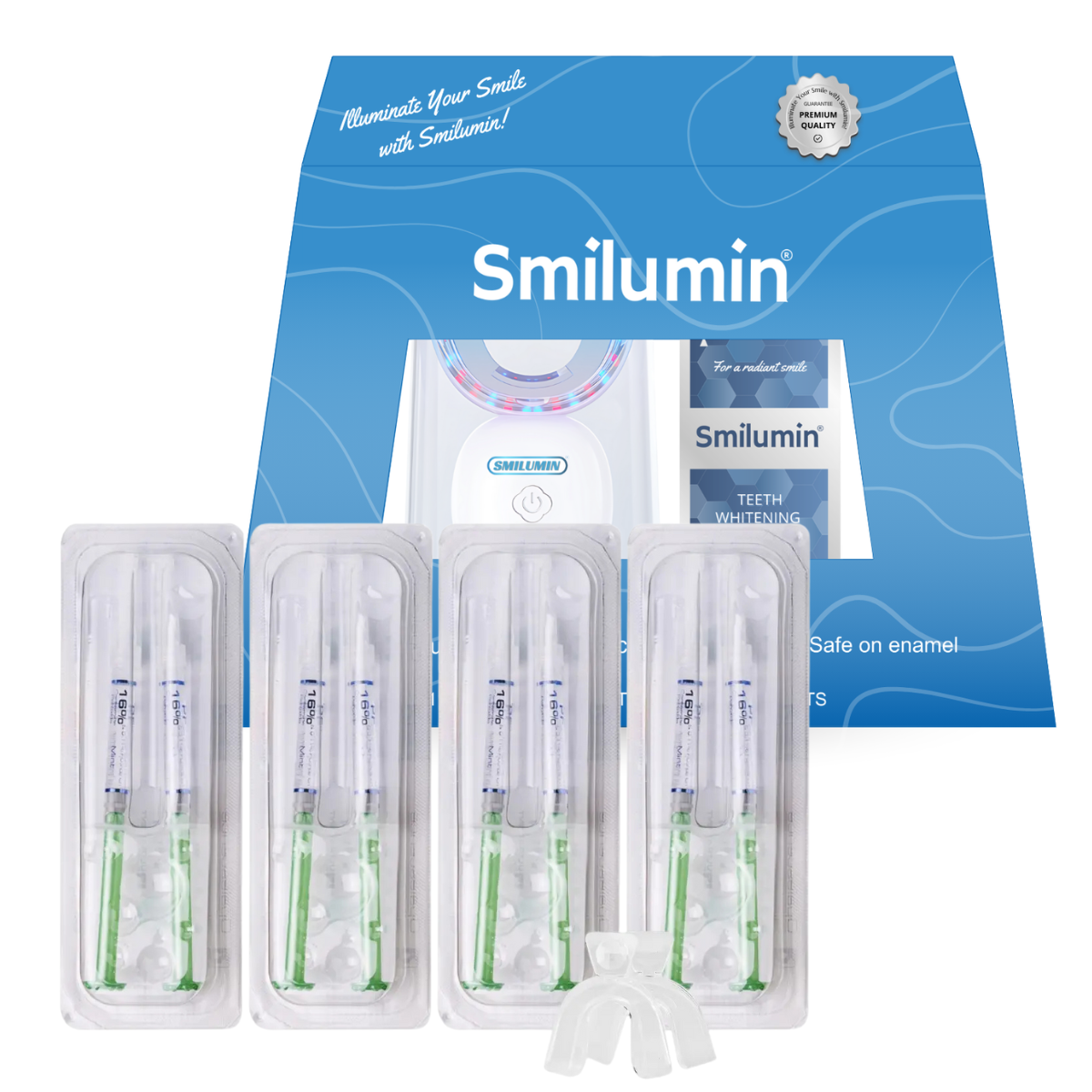 Smilumin-bleekset met Opalescence 16% gel