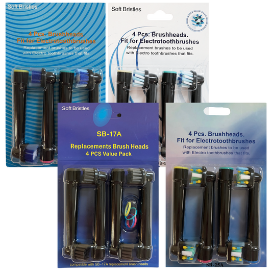 Sada 16 Kompatibilných Hlavíc Pre Elektrické Kefky Oral-B – SB-17A/SB-20A/SB-25A/SB-50A